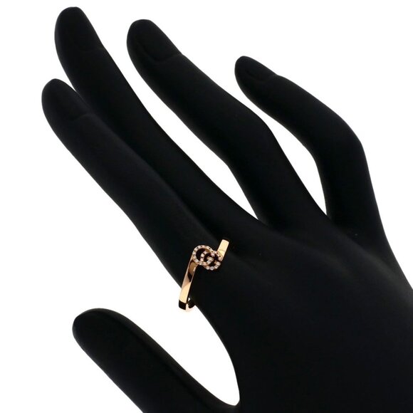 GUCCI 18k Rose Gold Diamond Ring - Picture 8 of 10